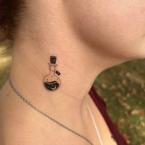 Potion Bottle Temporary Tattoo, Magic Potion Bottle Temporary Tattoo, Witch Bottle Temporary Tattoo, Potion Sticker, Potion Decal