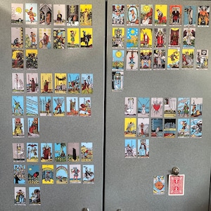 Tarot Magnet Set, Full 78 piece Tarot Deck 3 inch Magnets