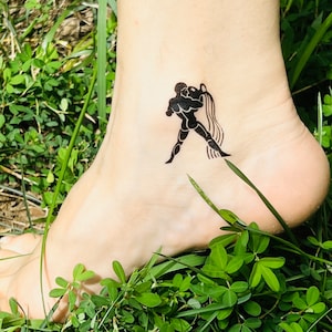 Aquarius Temporary Tattoo, Zodiac Temporary Tattoo, Man with Water Temporary Tattoo, Aquarius Decal, Aquarius Sticker,