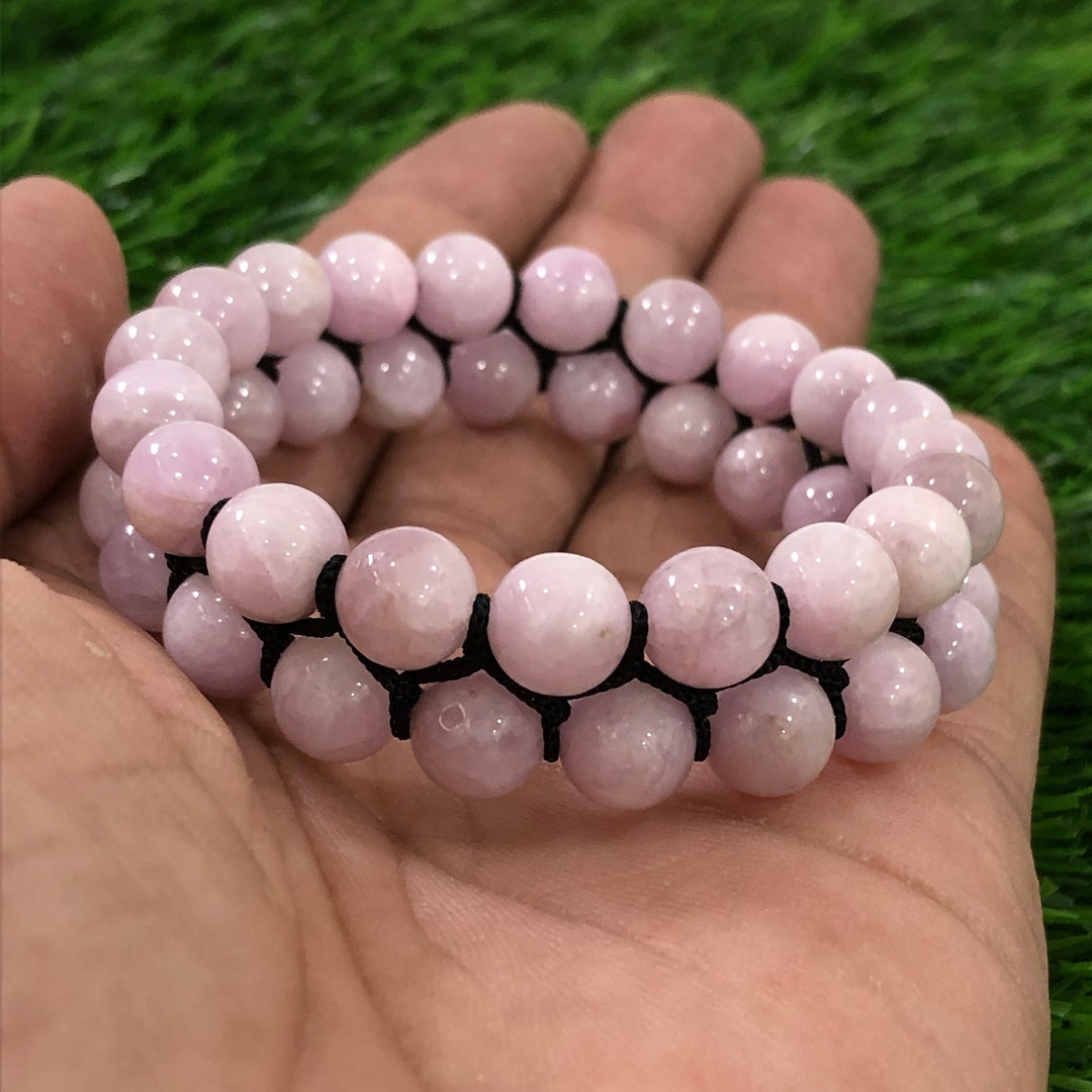 クンツァイト　ビーズブレスレット 2個セット クンツァイト ビーズブレスレット 2個セット オンライン