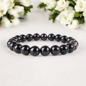 Golden Obsidian Beaded Bracelet, 8mm Golden Obsidian Bracelet, Protection Bracelet, Healing Gemstone Bracelet, Handmade Unisex Bracelet Gift