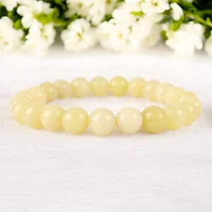 Serpentine A-armband, kralenarmband, natuurlijke serpentijnstenen armband, gele armband als cadeau, helende armband, Thanksgiving-cadeau