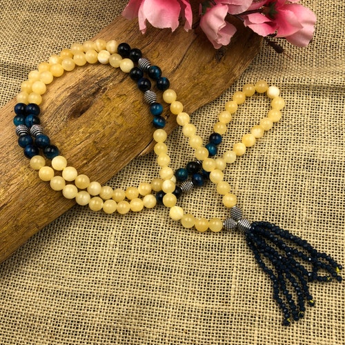 Natural Jap Mala Necklace Handmade Gemstone 108+1 Beads Mala Jewelry Customized shops Mala Necklace Beautiful Jap Mala Long Necklace For Gift