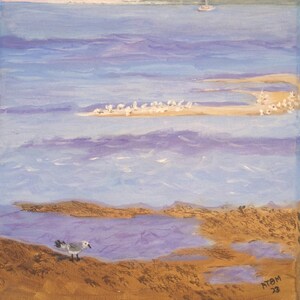 Solitude - original plein air acrylic painting on 9 x 12 inch wrapped canvas, unframed.