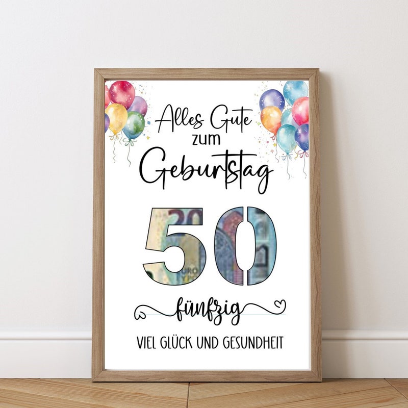 Geldgeschenke zum 50 geburtstag Etsy.de