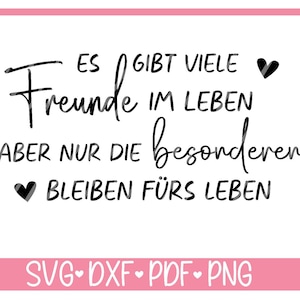 Plotterdatei Freunde, Freundschaft, Spruch Deutsch, Plotterdatei Schriftzug, svg dxf für Kissen Dekokissen, Spruch für Tasche,