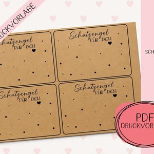 Modèle d'impression PDF Ange Gardien Format paysage Téléchargement instantané Carte cadeau Idée cadeau Raysin Keraflott