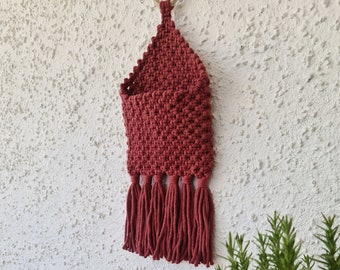 Dorm decor for college girls Macrame organizer Macrame pocket wall hanging Dorm wall decor Dorm room decor College apartment decor