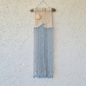 Wall hanging macrame Ocean wave Boho decor Driftwood ocean Wall art Beach Art