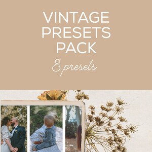 8 Vintage Presets for Lightroom, Presets DNG for Mobile, Retro Presets, Presets for Instagram, Presets for Bloggers