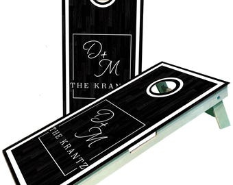Personalized Wedding Cornhole Boards with Last Name Initials
