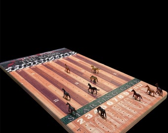 Horse Game Stripe Track Theme/ Horse Race Game/ Dice Game/ Gambling and Party game - with additional drinking spots