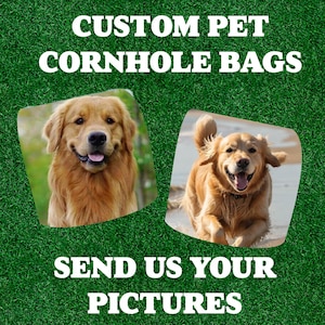 Custom Pet Cornhole Bags, Dog Portrait Lawn Games, Personalized Bagtoss, Couples, Pro Style Resin fill, Cat Cornhole, Personalization gifts
