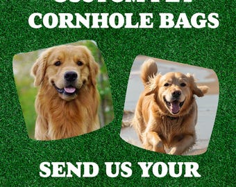 Anpassade Cornhole-väskor för husdjur: Personligt gräsmattespelset