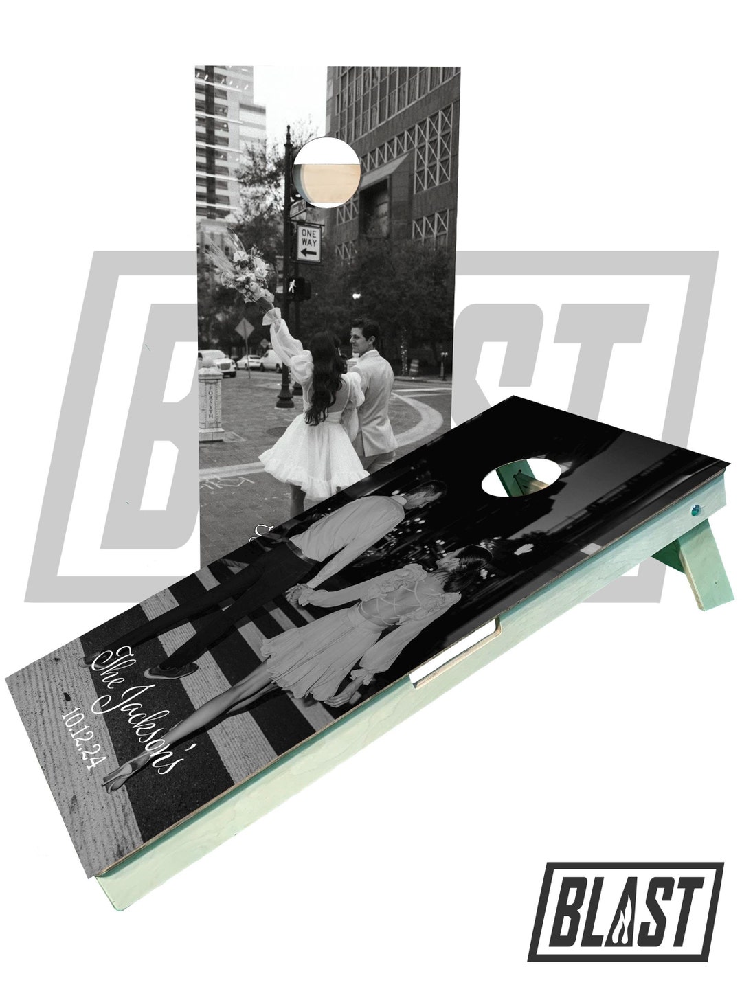 Customizable Wedding Cornhole Boards with Initials