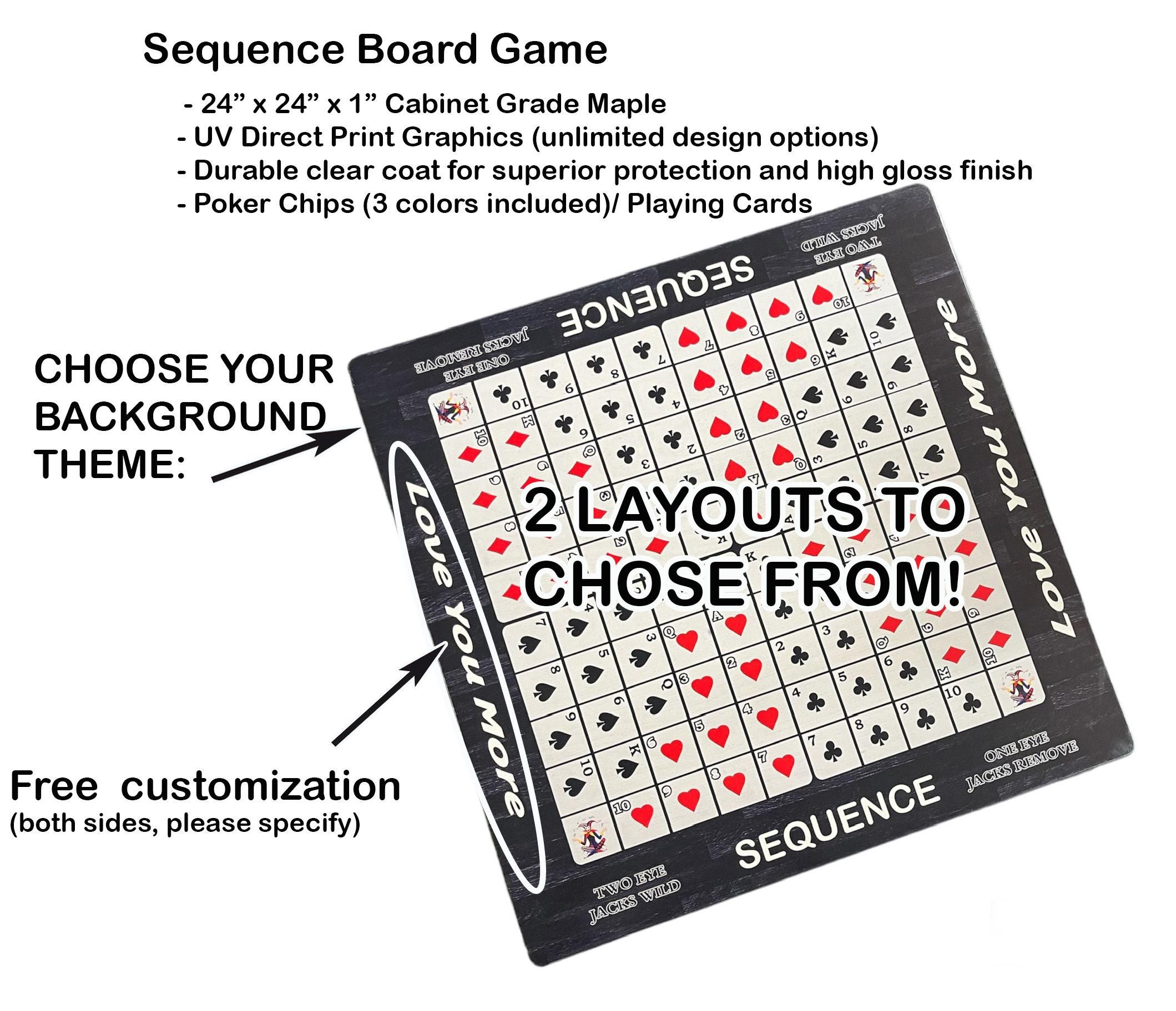 Sequence Board Game 23.5” X 23.5