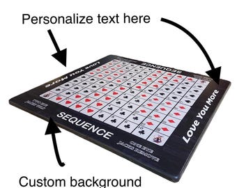 Sequence Board Game 23.5” x 23.5"- Unlimited Design Options