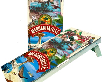 Margaritaville Beach Themed Cornhole Boards