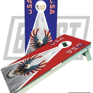 Backyard Games USA Patriotic Cornhole Bags – 8 ACA Regulation Bags – American Bald Eagle Design
