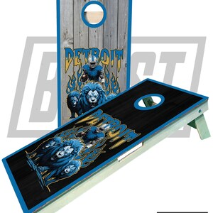 Premium Detroit Football Team Cornhole Boards