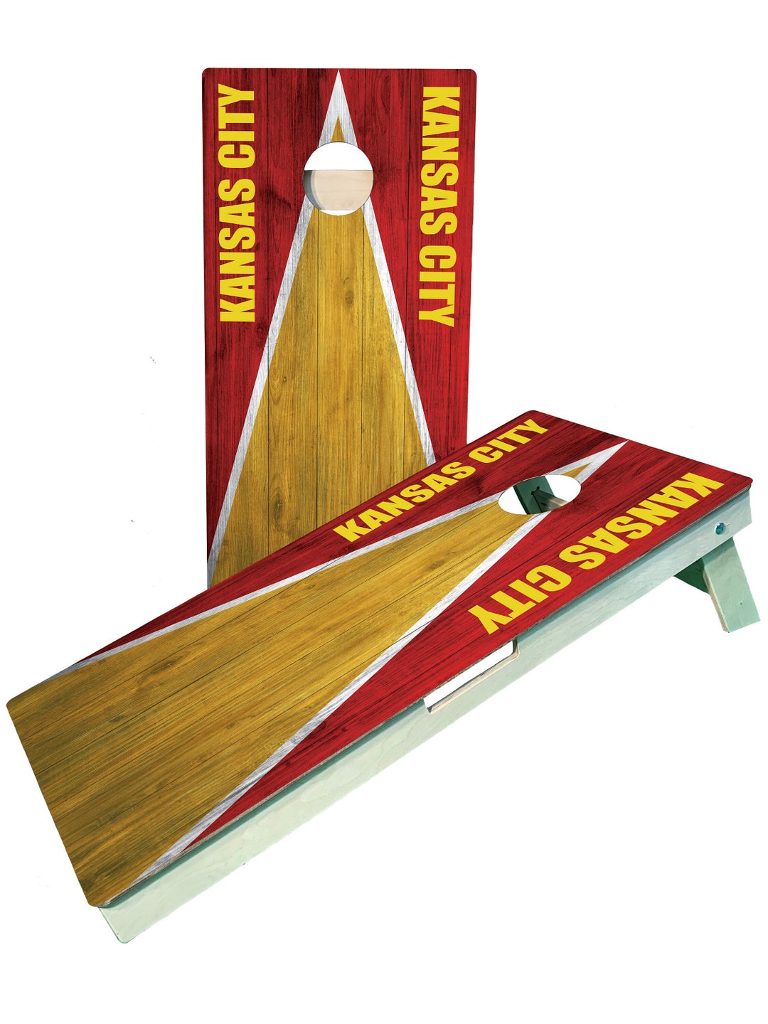 Kansas City Football Team Pro Style Cornhole Boards ACL Regulation Etsy