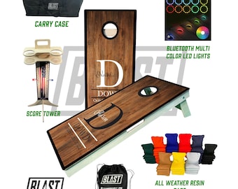 Wedding Cornhole boards with Date Last Name Anniversary. Custom Cornhole Boards For Backyard, Gift for Wedding, Family New Home Present.