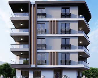 5-Story Apartment Plan: Modern Residence, 10 Flats (PDF Files)