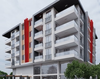 6-Story Apartment Building Plan: 16 Flats (PDF Files)