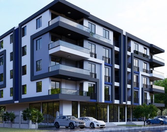 Apartment Plan | 16 Units | 2 Bedroom | 5-Story | Printable | PDF & CAD