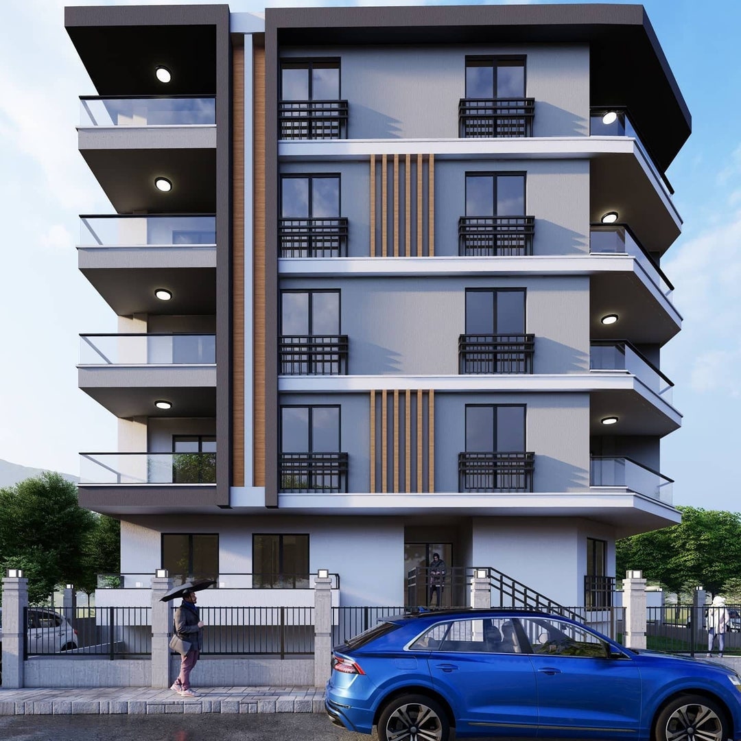 Apartment Plan | 10 Units | 3 Bedroom | 5-story | Printable | PDF & CAD ...