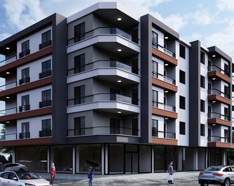 Apartment Plan | 16 Units | 3 Bedroom | 5-Story | Printable | PDF & CAD