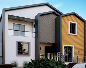 Tiny House Plan: 4 Bedroom, 2 Bath, 1971 sq ft (PDF Files)