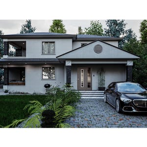 Modern House Plan | 3 bedroom 3 bathroom Floor Plan |2 Story  |  PDF File (Imperial+Metric Units)