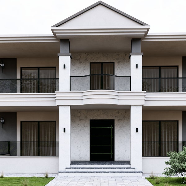 Modern 5 Bedroom House Plan: Architectural CAD & PDF File