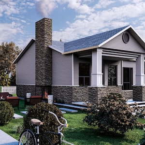 Tiny House Plan | 2 bedroom 1.5 bathroom | 878 SQFT | PDF File (Imperial+Metric Units)