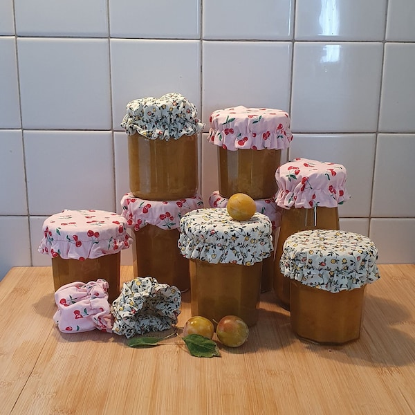 Couvercle en tissu pour pot de confiture