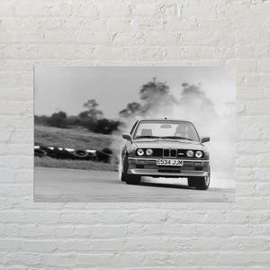 Poster print of BMW M3 E30 from 1980s