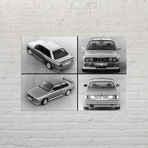 Poster print of BMW M3 E30 collage from 1980s
