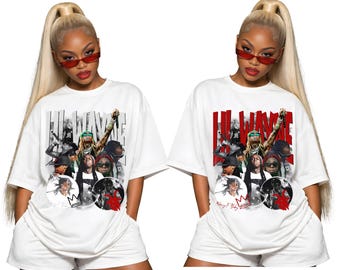 Lil Wayne Rapper PNG | Hip Hop Streetwear Graphic Tee (Digital Download)