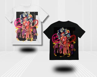 Money Roller Hair PNG, Streetwear Girl PNG, Urban Graphic Tee Design, Y2K Fashion png, DTF Sublimation, Instant Download