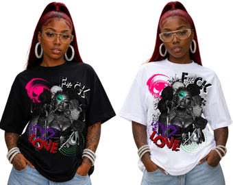 F*ck Love PNG | Y2K Streetwear Graphic Design | Grunge Fashion Digital Download | Alternative Aesthetic Sublimation PNG | T-Shirt Design
