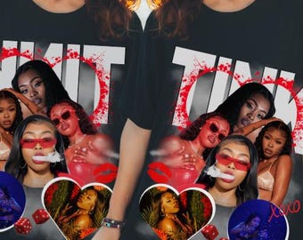 Tink Inspired Shirt Design PNG | R&B Singer Graphic Tee | Female Rapper Shirt Design | Sublimation  DTF Transfer | Instant Digital Download