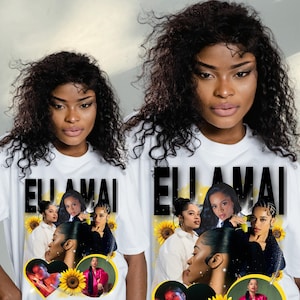 Ella Mai Inspired PNG | R&B Singer Digital Design | Soft Glam Music Graphic | Transparent Background | Digital Download | PNG for Shirts