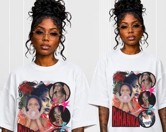 Rihanna Inspired Graphic PNG | Pop  R&B Digital Download | Fashion Streetwear Sublimation Design | Vintage T-Shirt PNG | Instant Download