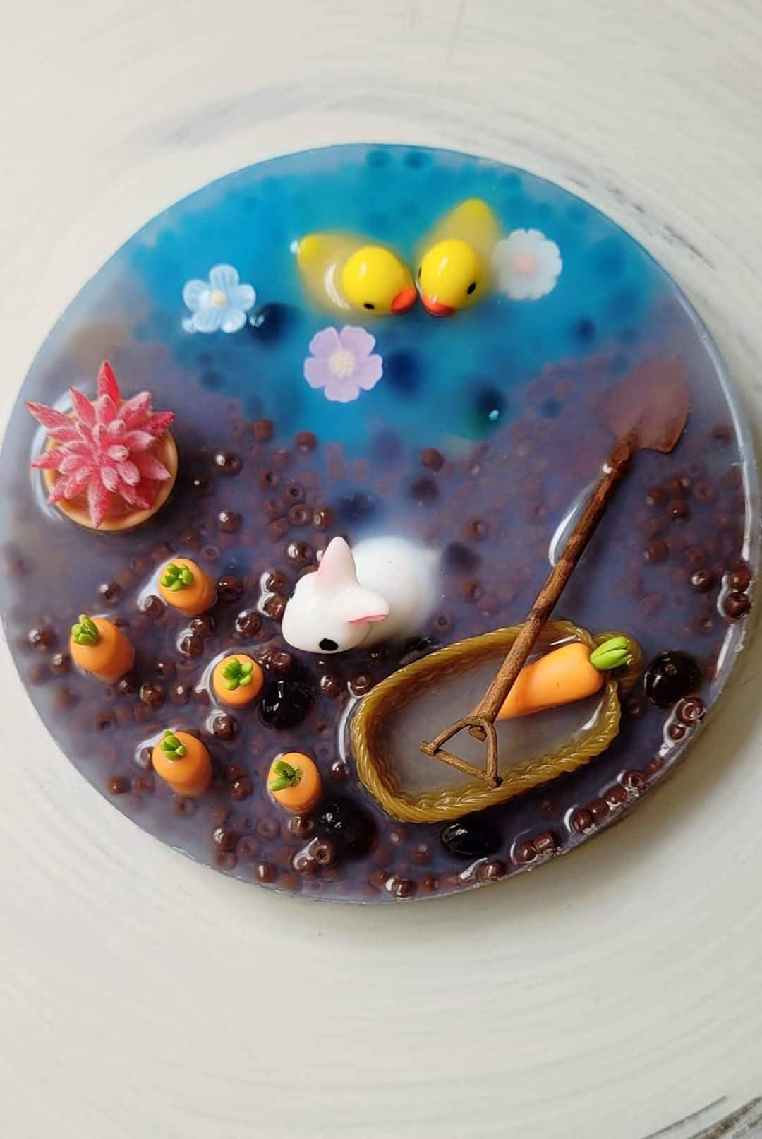 Carrot Patch & Duck Pond Miniatures Pickable: 4" Picking Sensory Fidget Picky Pad Skin Picking Anxiety Relief Tactile Satisfying ASMR
