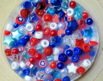 Patriotic USA Pickable: 4" Picking Sensory Fidget Picky Pad Skin Picking Anxiety Relief Tactile Satisfying ASMR Dermatillomania ADHD