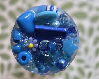 Blue Hues Pickable: 2" Picking Sensory Fidget Picky Pad Skin Picking Anxiety Relief Tactile Satisfying ASMR Dermatillomania ADHD