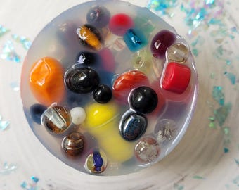 Colorful Glass Beads: 2" Picking Sensory Fidget Picky Pad Skin Picking Anxiety Relief Tactile Satisfying ASMR Dermatillomania ADHD
