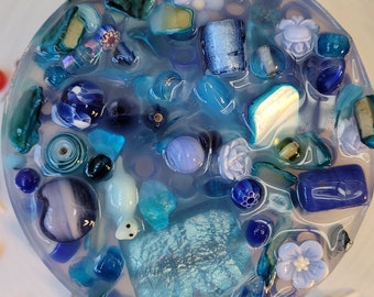 Blue Hues Pickable: 4" Picking Sensory Fidget Picky Pad Skin Picking Anxiety Relief Tactile Satisfying ASMR Dermatillomania ADHD