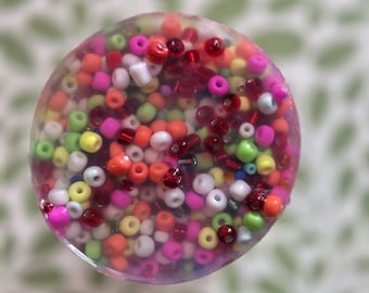 Colorful Seed Beads Pickable: 2" Picking Sensory Fidget Picky Pad Skin Picking Anxiety Relief Tactile Satisfying ASMR Dermatillomania ADHD